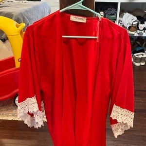 Impressions red cardigan